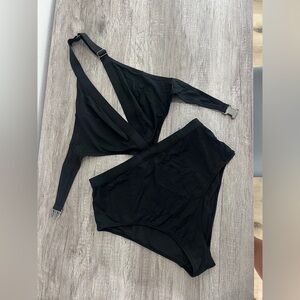 Black one piece swimsuit